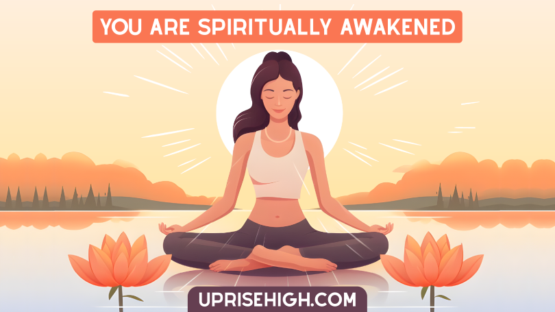 A spiritually awakened girl doing meditation.