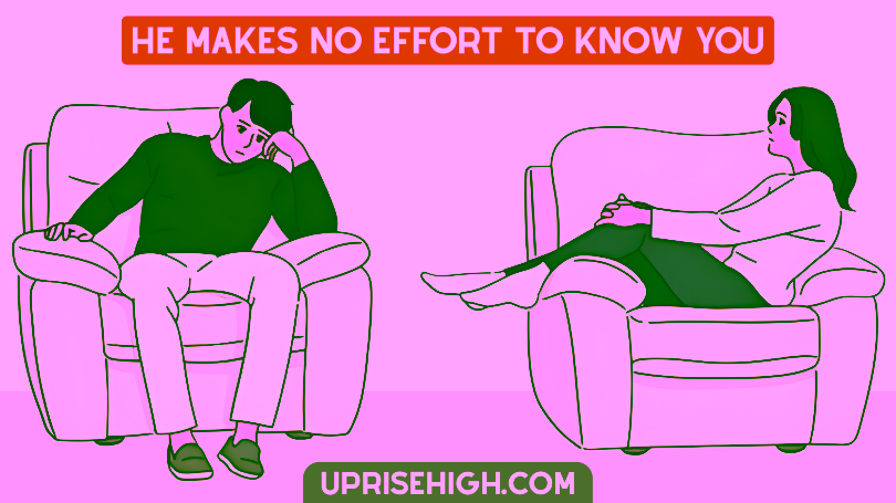 A guy who's uninterested in conversations with a girl.