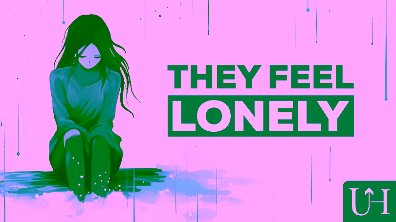 A girl sitting in isolation and feeling alone.