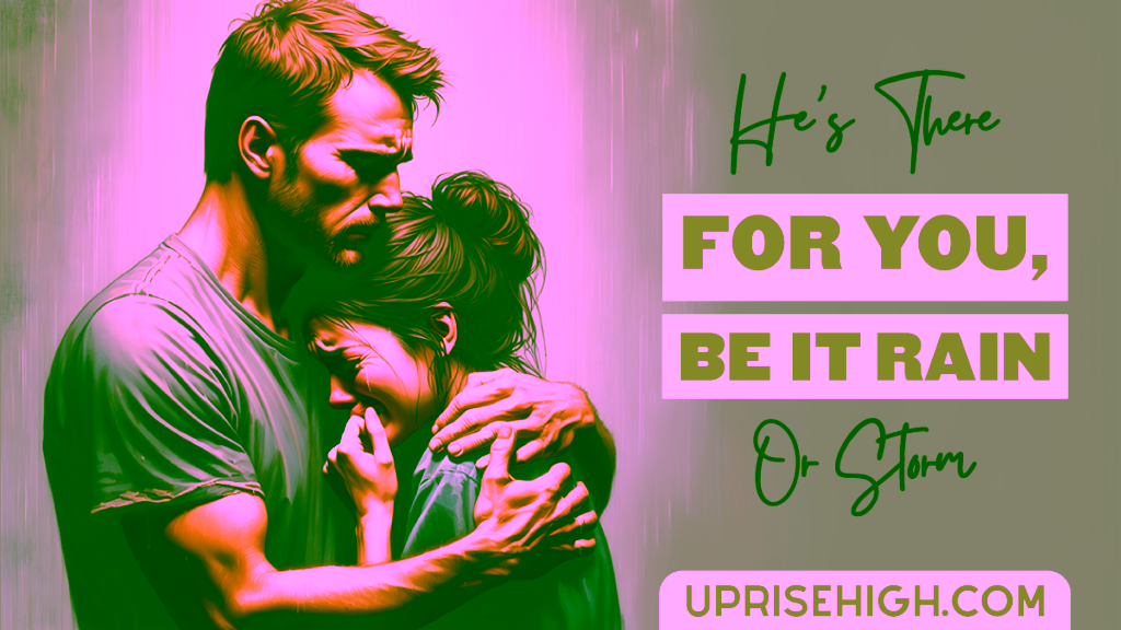 11 Sweet Signs He Truly Loves You (Not Just Says It) 4 A man hugging and comforting a crying woman.