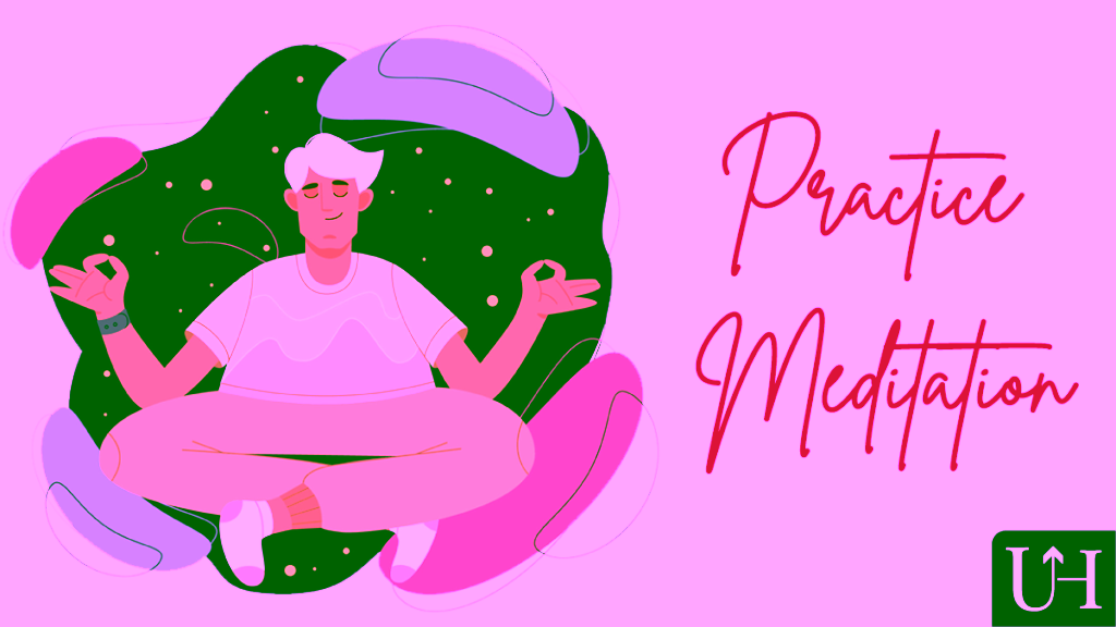 A woman doing meditation.