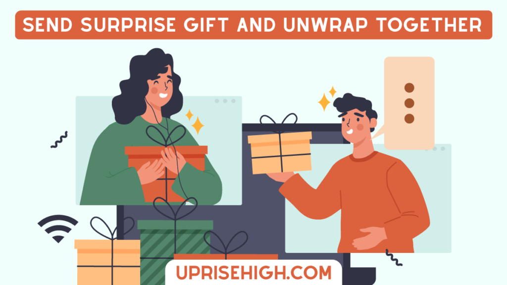 11 Long Distance Relationship Date Ideas You've Never Tried 3 Couple unwrapping surprise gifts