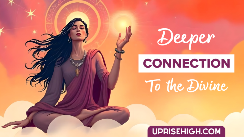 Woman experiencing deeper connection with the divine.