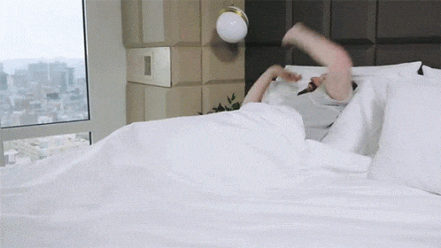 wake up stretch morning gif