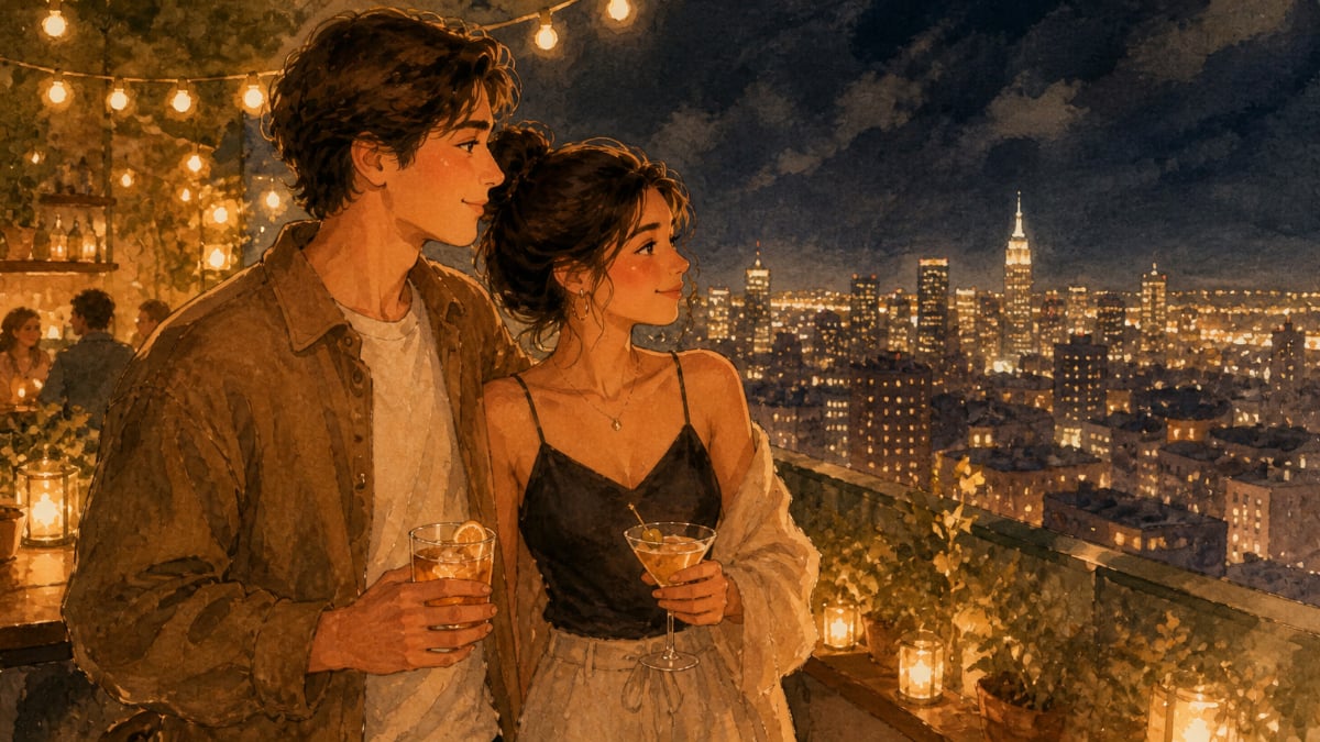 Rooftop birthday date